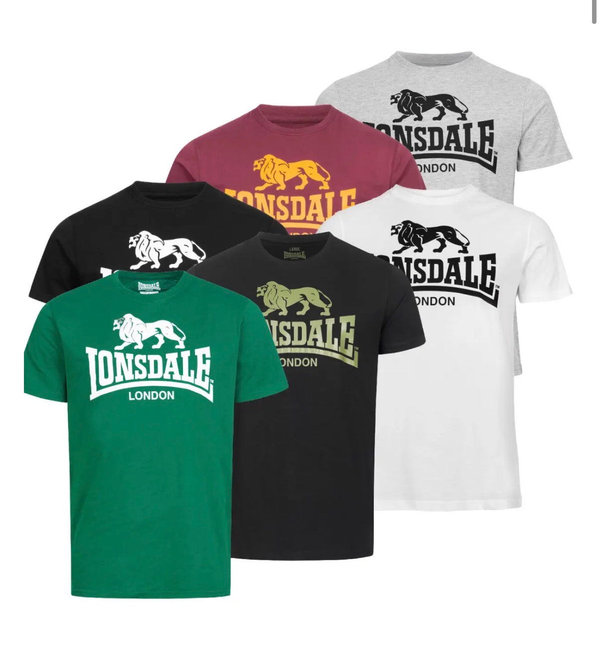 LONSDALE 6X SHIRTS PACK